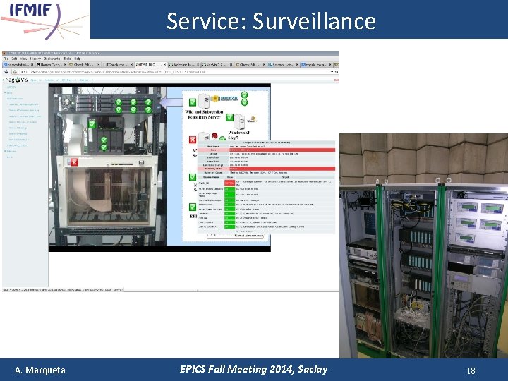 Service: Surveillance A. Marqueta EPICS Fall Meeting 2014, Saclay 18 