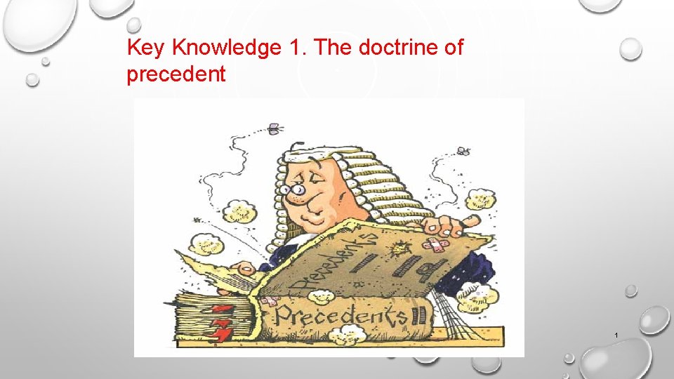 Key Knowledge 1. The doctrine of precedent 1 