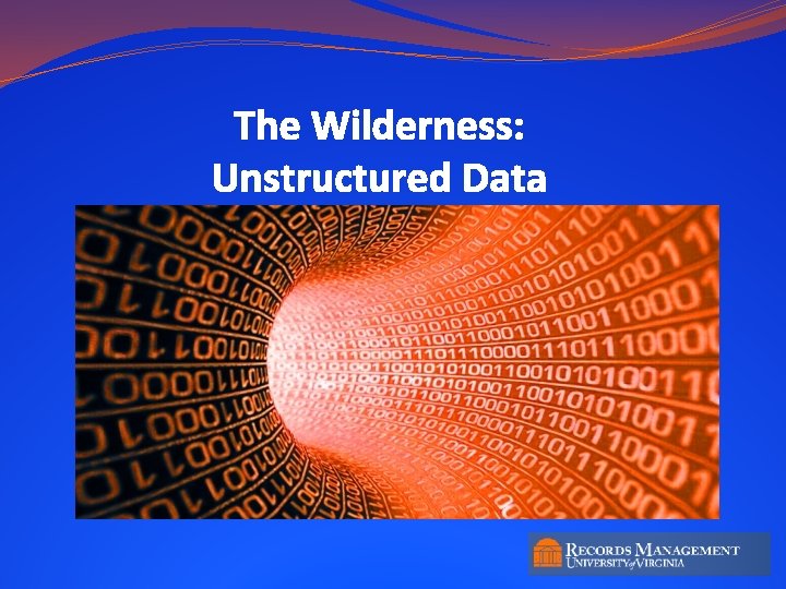 The Wilderness: Unstructured Data 6 