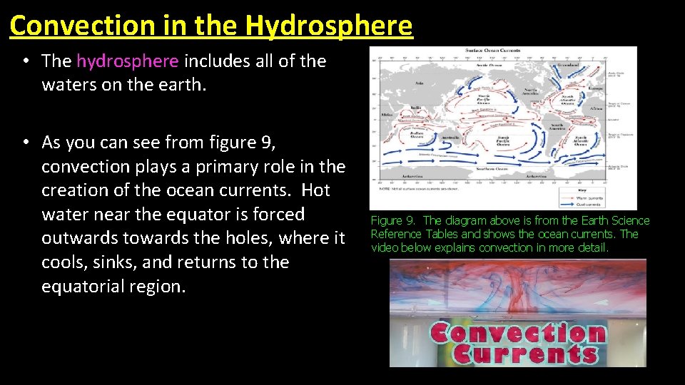 Convection in the Hydrosphere • The hydrosphere includes all of the waters on the