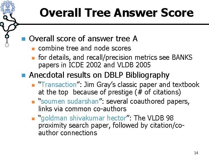 Overall Tree Answer Score n Overall score of answer tree A n n n