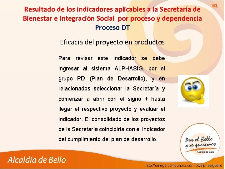 Resultado de los indicadores aplicables a la Secretaría de Bienestar e Integración Social por