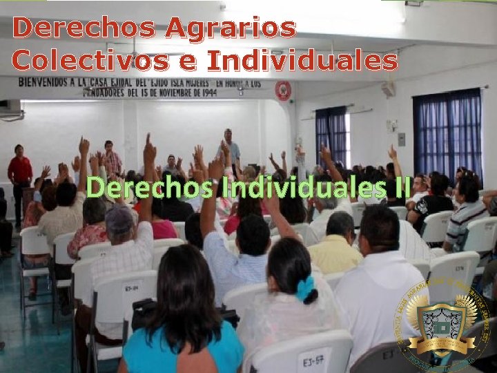 Derechos Agrarios Colectivos e Individuales Derechos Individuales II 