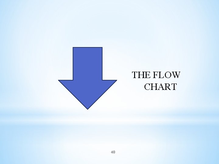 THE FLOW CHART 40 