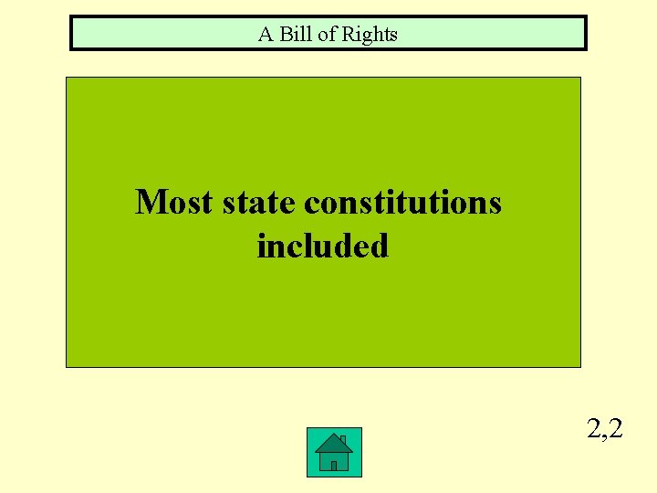 A Bill of Rights Most state constitutions included 2, 2 