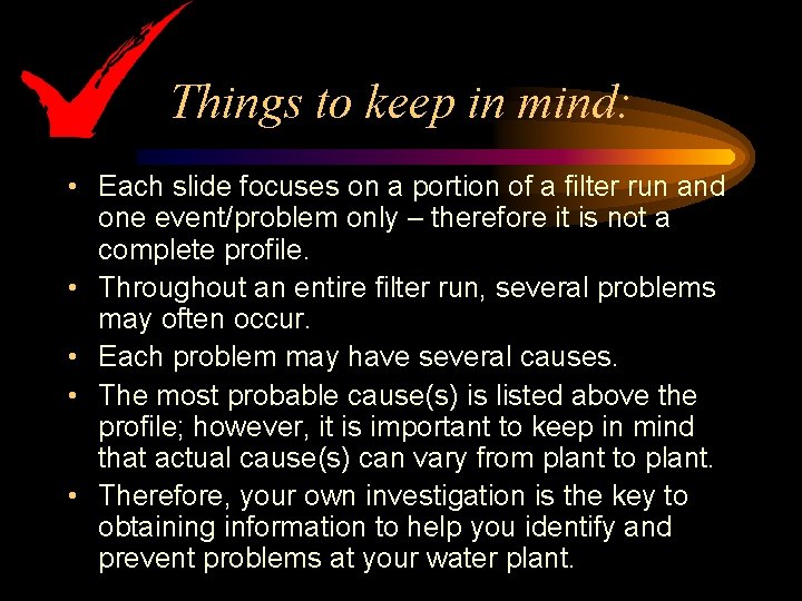 Things to keep in mind: • Each slide focuses on a portion of a Things to keep in mind: • Each slide focuses on a portion of a