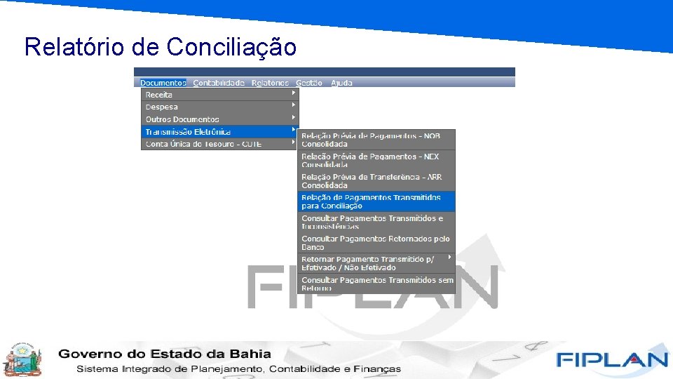 Relatório de Conciliação 