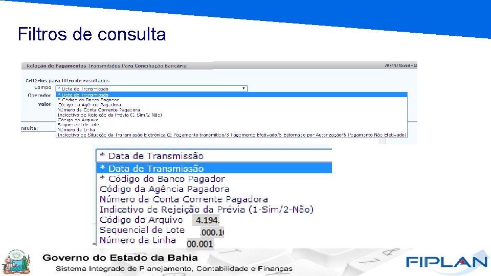 Filtros de consulta 