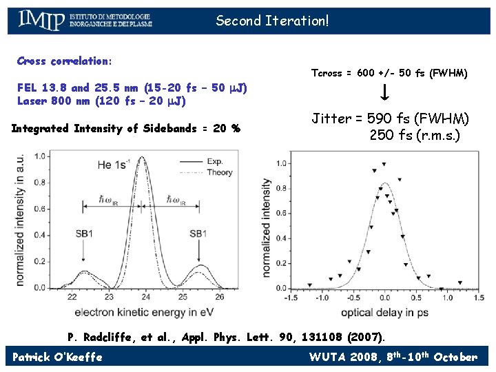 Second Iteration! Cross correlation: FEL 13. 8 and 25. 5 nm (15 -20 fs