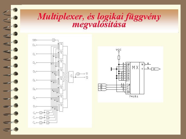 Multiplexer, és logikai függvény megvalósítása 