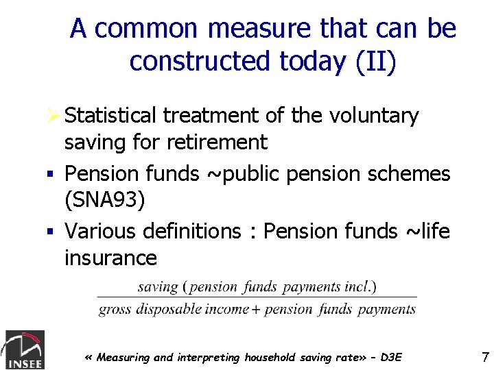 A common measure that can be constructed today (II) Ø Statistical treatment of the