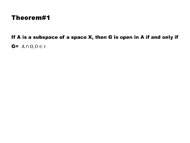 Theorem#1 • 