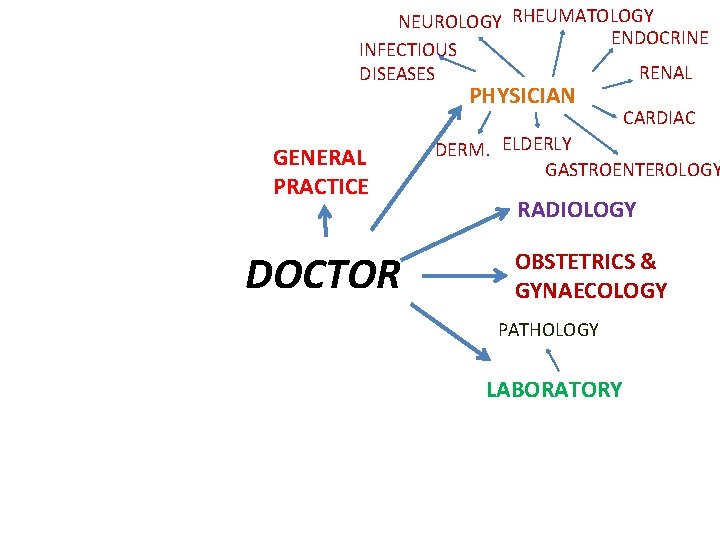 NEUROLOGY RHEUMATOLOGY ENDOCRINE INFECTIOUS RENAL DISEASES PHYSICIAN GENERAL PRACTICE DOCTOR CARDIAC DERM. ELDERLY GASTROENTEROLOGY