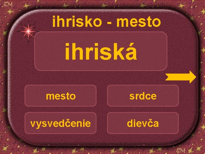 ihrisko - mesto ihriská mesto srdce vysvedčenie dievča 