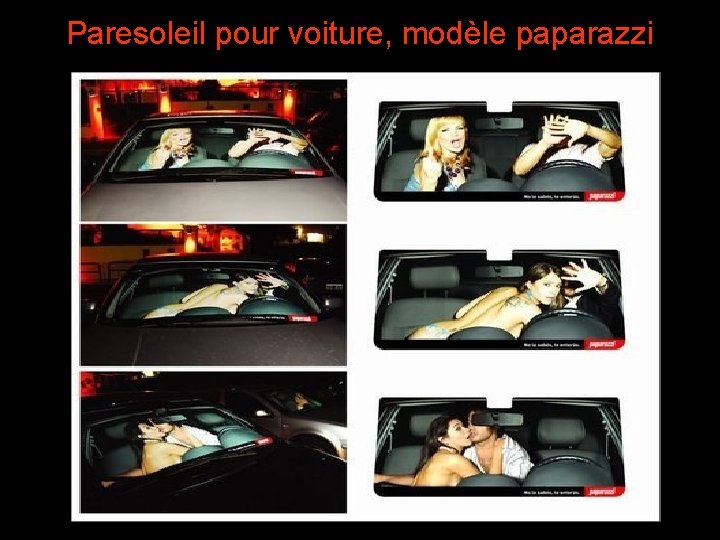 Paresoleil pour voiture, modèle paparazzi 