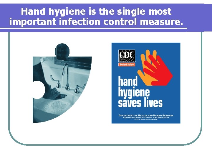 Hand hygiene is the single most important infection control measure. Hand hygiene is the single most important infection control measure.