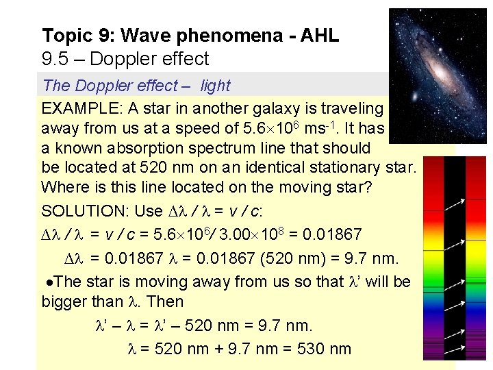 Topic 9: Wave phenomena - AHL 9. 5 – Doppler effect The Doppler effect