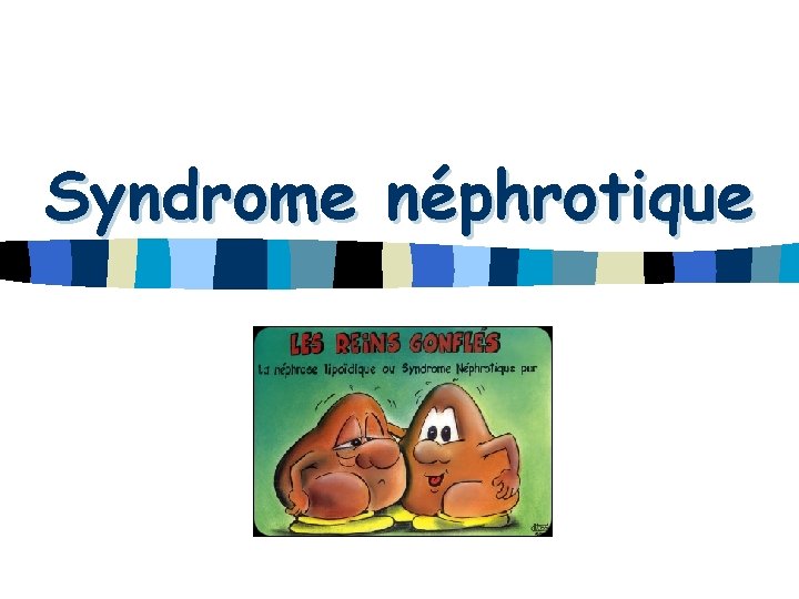 Syndrome néphrotique 