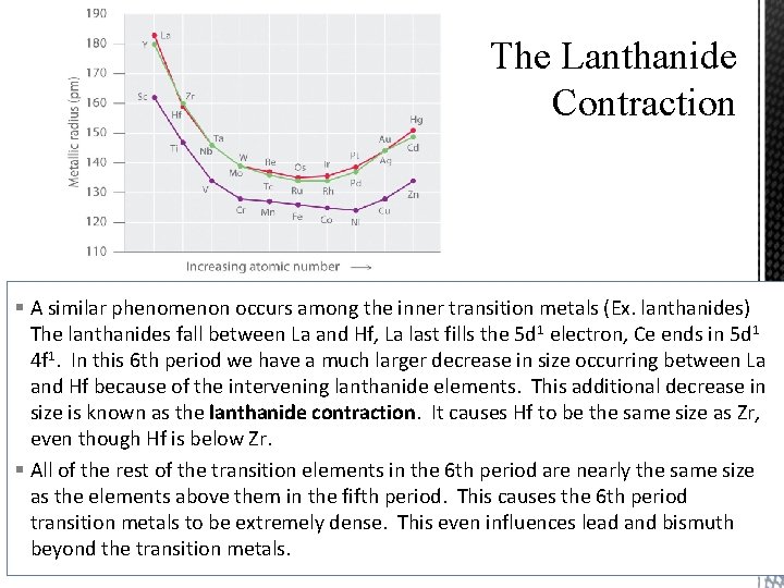 The Lanthanide Contraction § A similar phenomenon occurs among the inner transition metals (Ex.