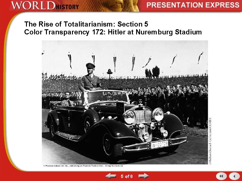 The Rise of Totalitarianism: Section 5 Color Transparency 172: Hitler at Nuremburg Stadium 5