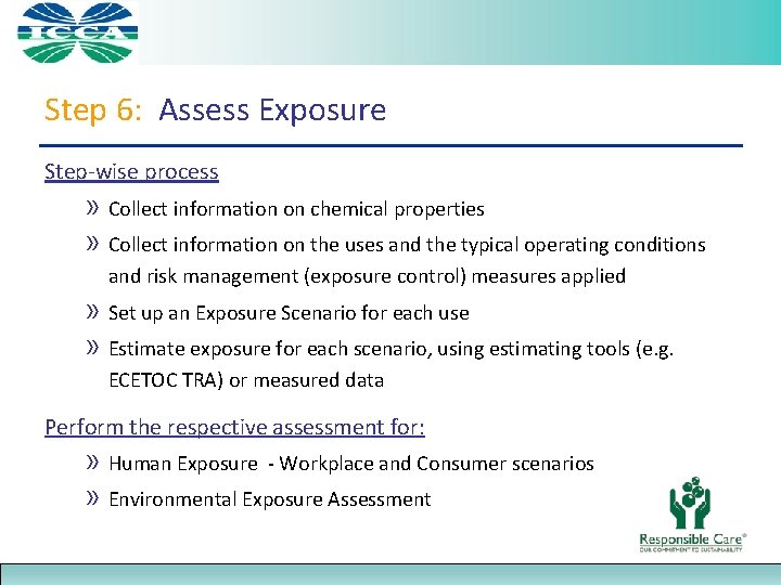 Step 6: Assess Exposure Step-wise process » Collect information on chemical properties » Collect