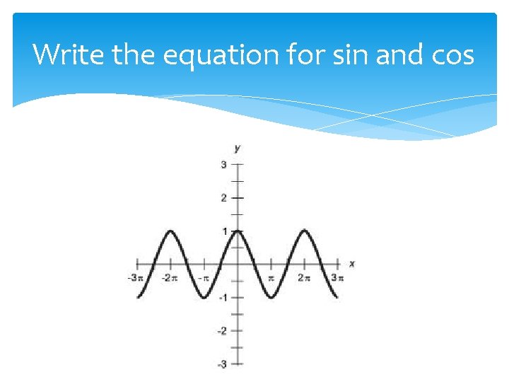 Write the equation for sin and cos 