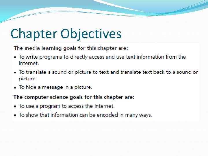 Chapter Objectives Chapter Objectives