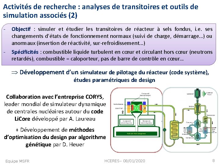 Activités de recherche : analyses de transitoires et outils de simulation associés (2) -