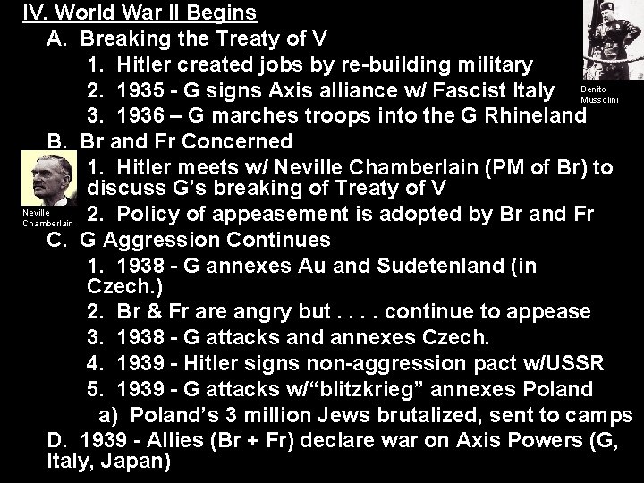 IV. World War II Begins A. Breaking the Treaty of V 1. Hitler created