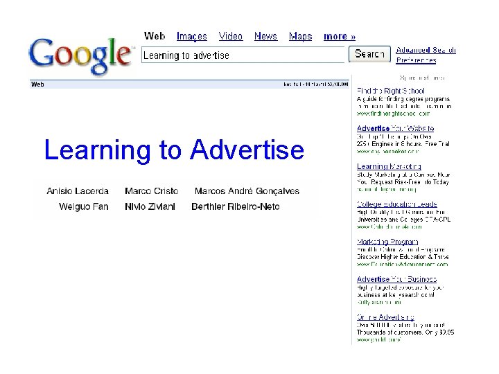 Learning to Advertise 