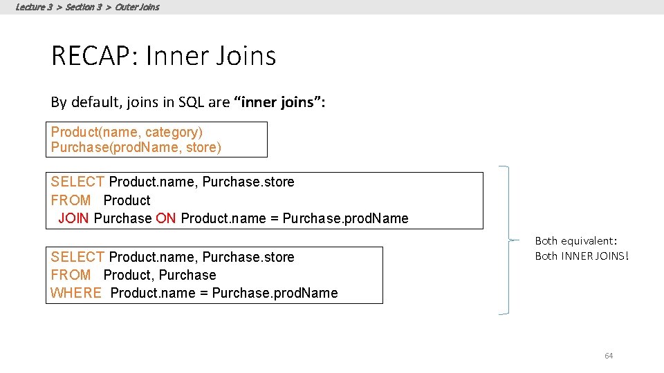 Lectures 3 Introduction to SQL Part II Lecture