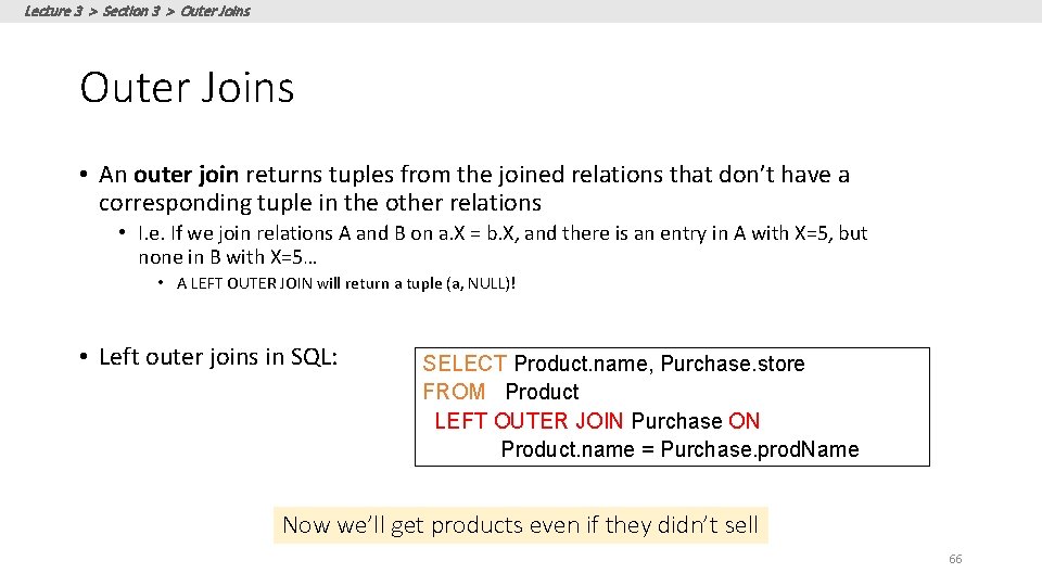 Lectures 3 Introduction to SQL Part II Lecture