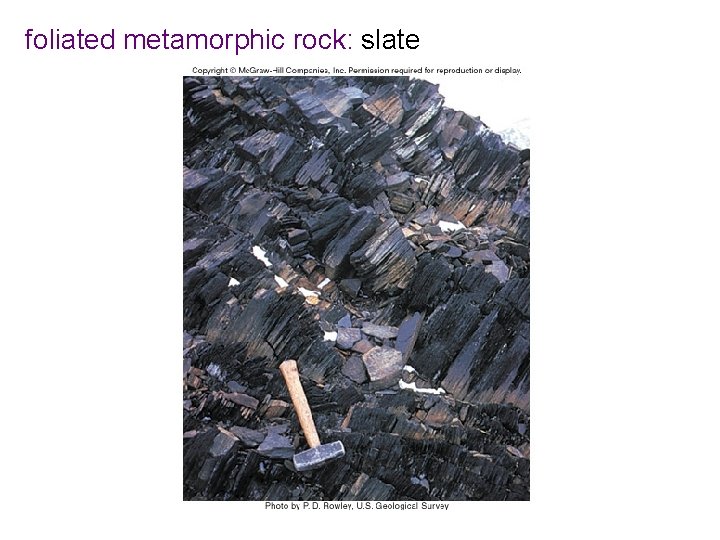 foliated metamorphic rock: slate 