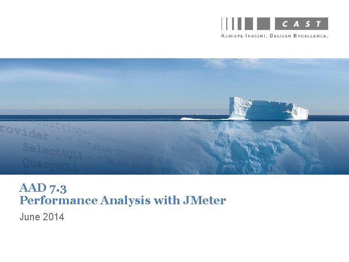 AAD 7. 3 Performance Analysis with JMeter June 2014 