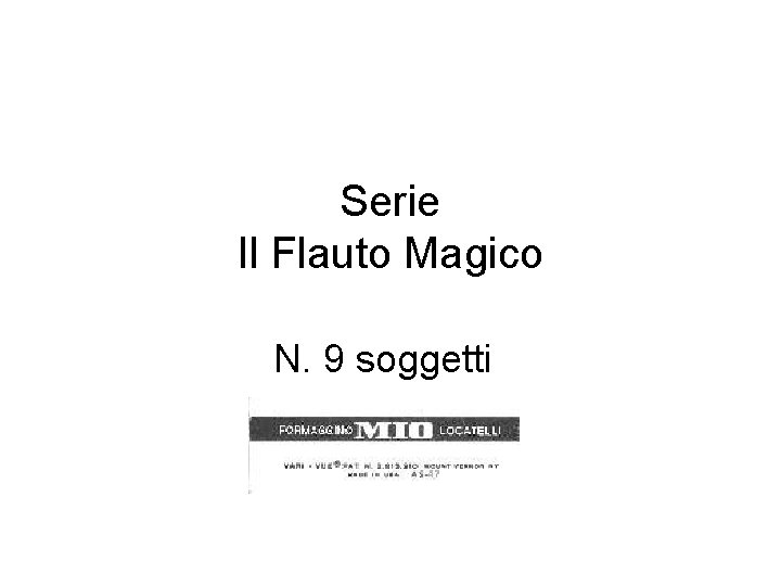 Serie Il Flauto Magico N. 9 soggetti 