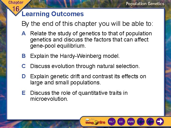 Learning Outcomes By the end of this chapter you will be able to: A