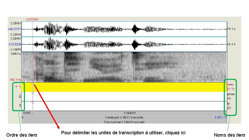 Ordre des tiers Pour délimiter les unités de transcription à utiliser, cliquez ici Noms