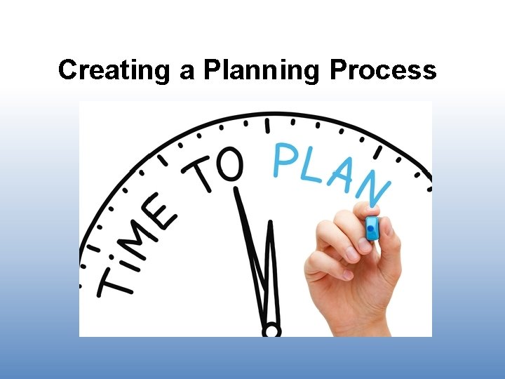 Creating a Planning Process Creating a Planning Process