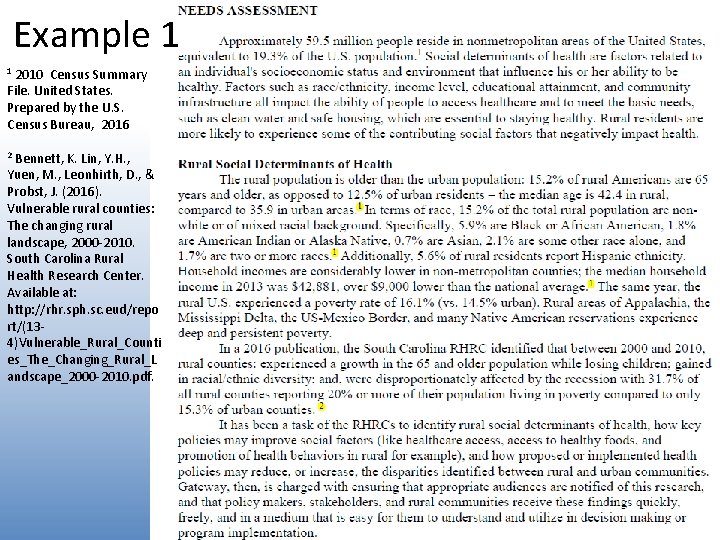 Example 1 2010 Census Summary File. United States. Prepared by the U. S. Census Example 1 2010 Census Summary File. United States. Prepared by the U. S. Census