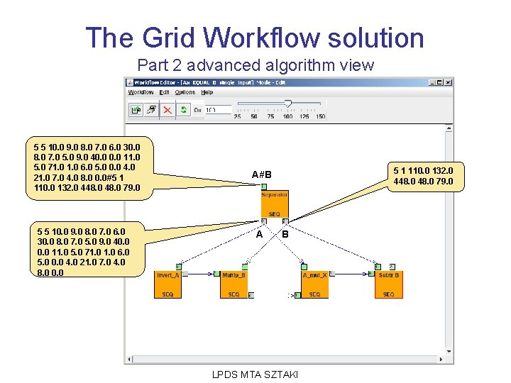 The Grid Workflow solution Part 2 advanced algorithm view 5 5 10. 0 9.