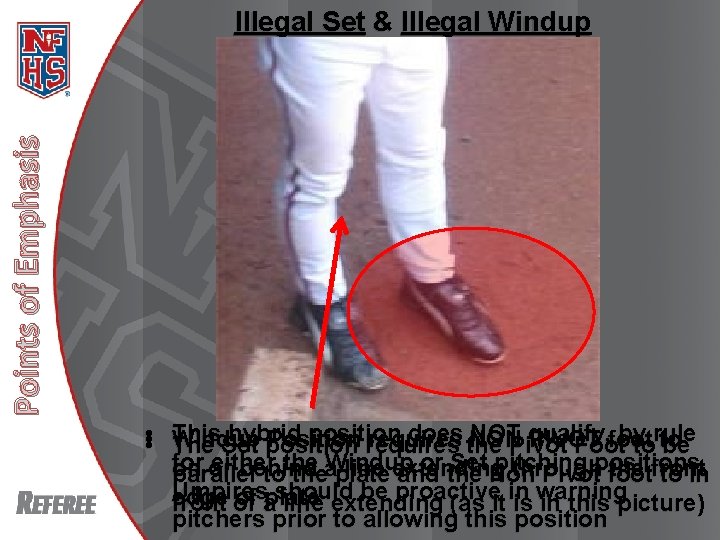 Illegal Set & Illegal Windup Points of Emphasis New Rules 2013 hybrid position does