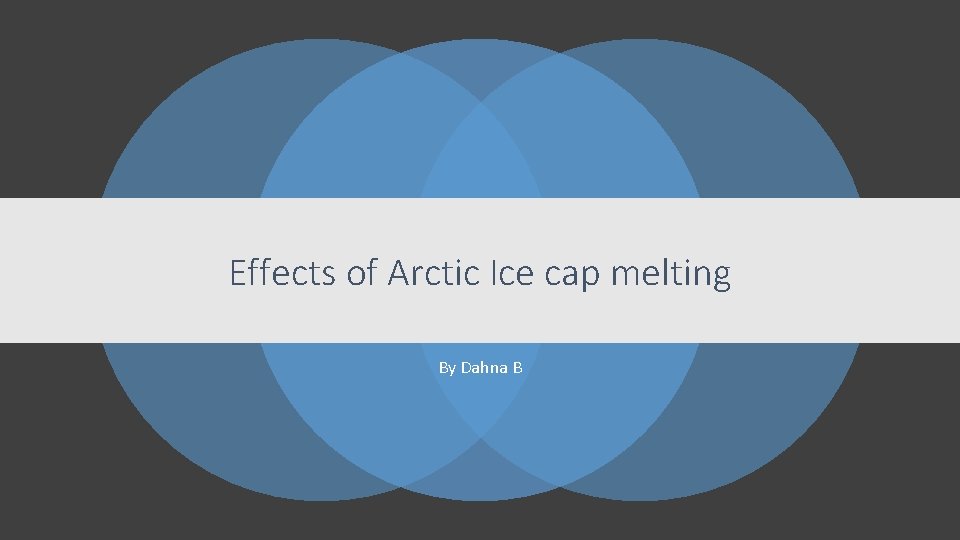 Effects of Arctic Ice cap melting By Dahna B 