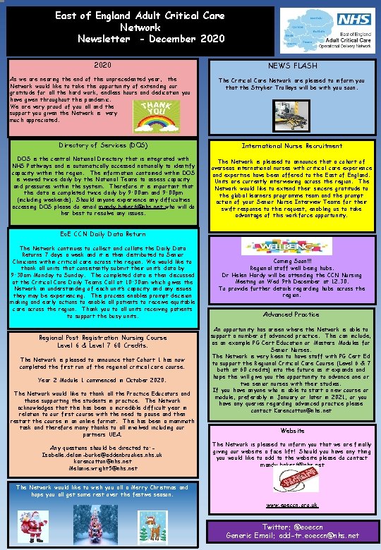 East of England Adult Critical Care Network Newsletter - December 2020 As we are East of England Adult Critical Care Network Newsletter - December 2020 As we are