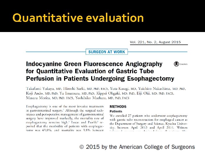 Quantitative evaluation 