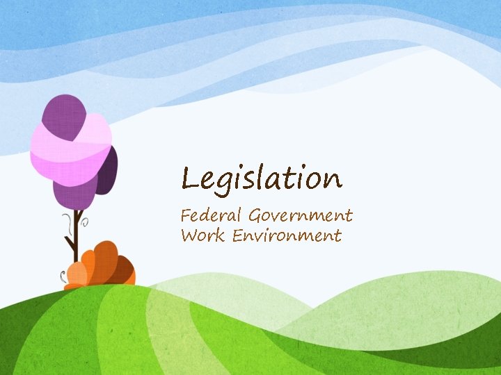 Legislation Federal Government Work Environment 