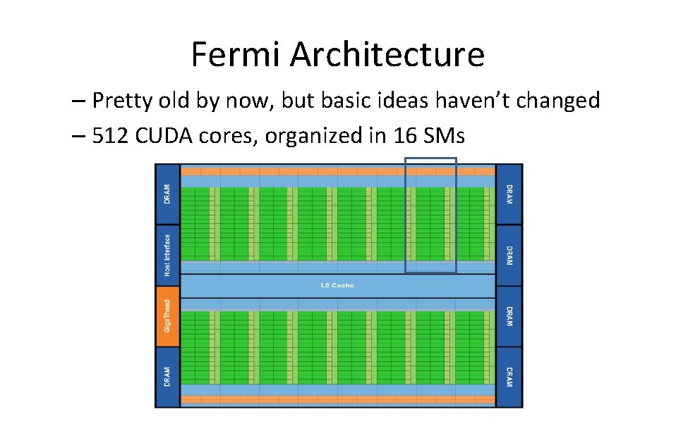 Fermi Architecture – Pretty old by now, but basic ideas haven’t changed – 512