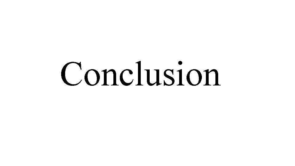 Conclusion 