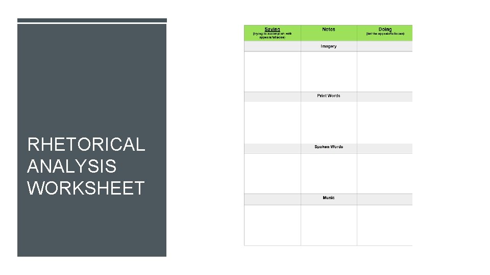 RHETORICAL ANALYSIS WORKSHEET 
