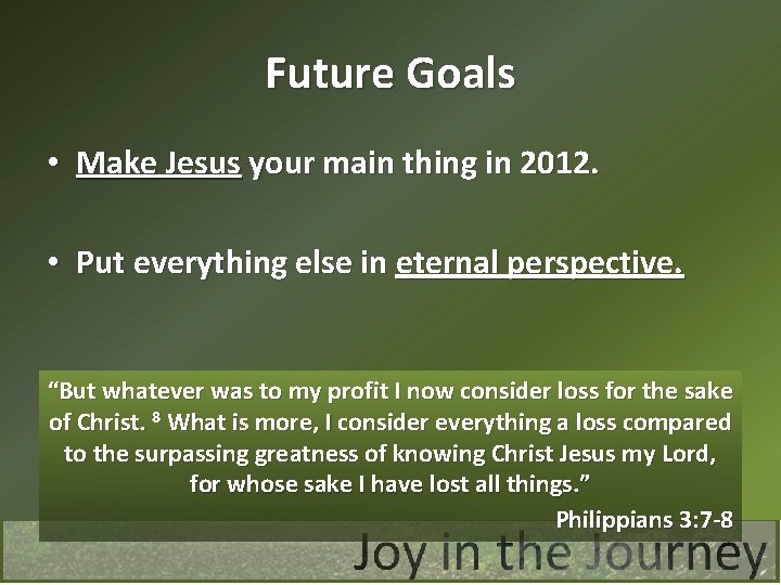 Philippians 3 10 16 Pressing On In 2012