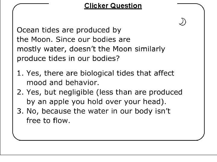 Clicker Question 